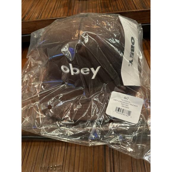 Obey Hat Cap Adult Brown Snapback Propoganda Streetwear Spellout Logo - Picture 2 of 6